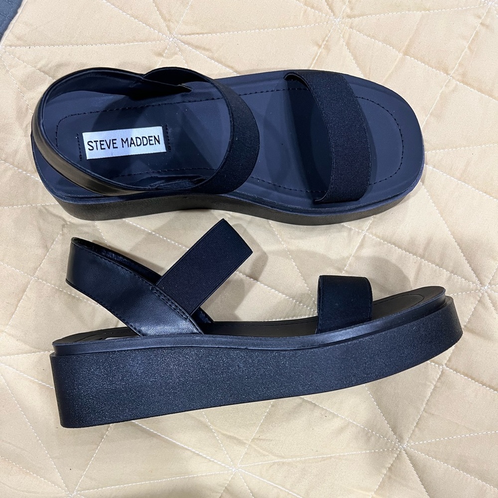 Black Steve Madden Wedges